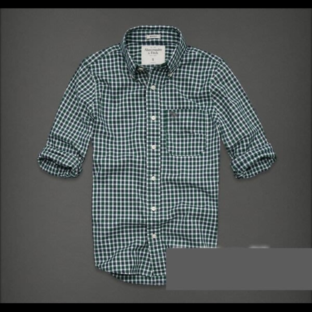 NWT Abercrombie & Fitch A&F classic plaid shirt